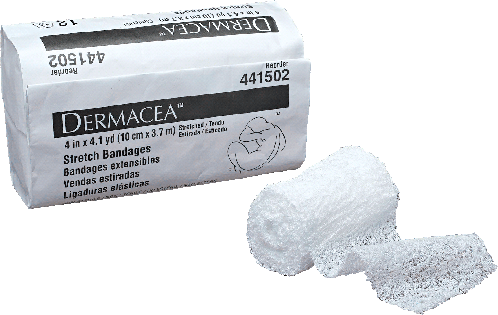 Dermacea Non-Sterile Stretch Bandage 4" x 4-1/10 yds. 68441502