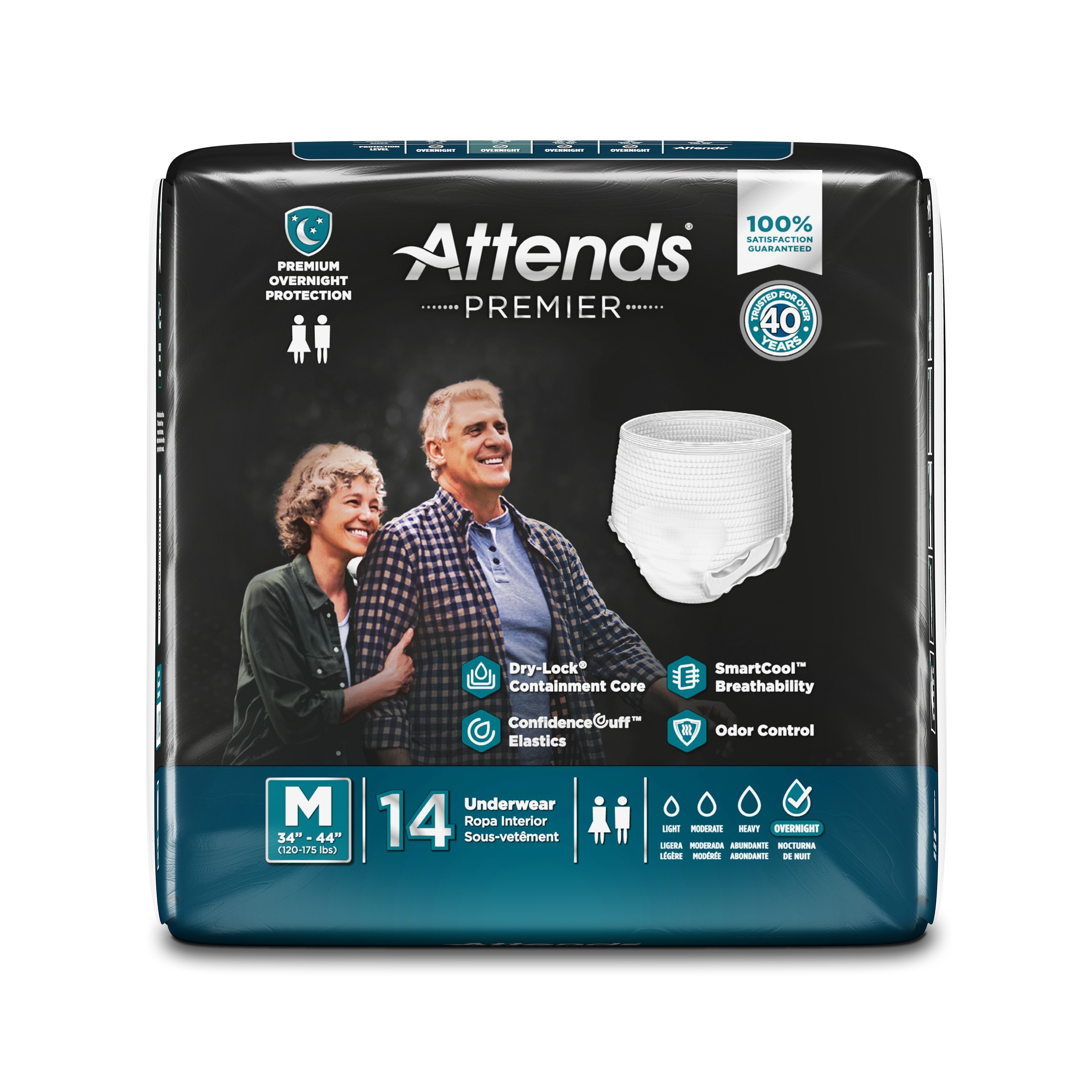 Attends Premier Underwear, Medium 36" - 44" - REPLACES 48ALIUW20 48ALIUW20S