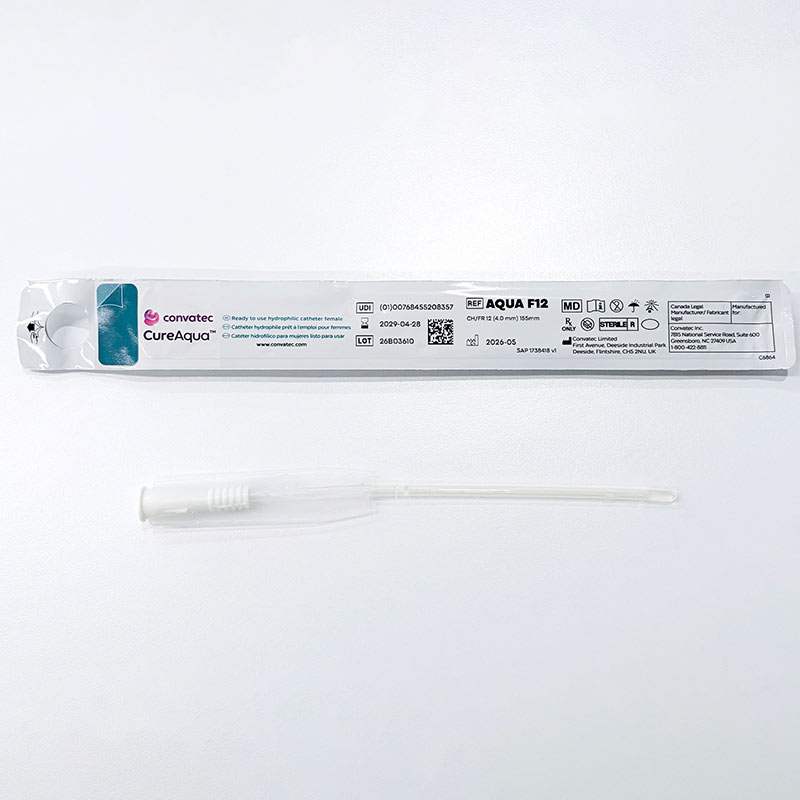 Cure Aqua Female Hydrophilic Catheter, 12 fr 51AQUAF12