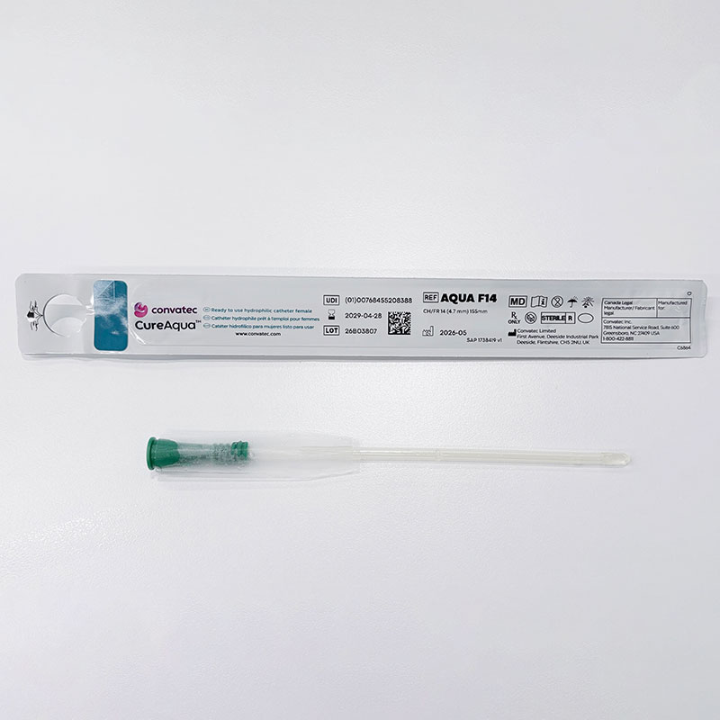 Cure Aqua Female Hydrophilic Catheter, 14 fr 51AQUAF14