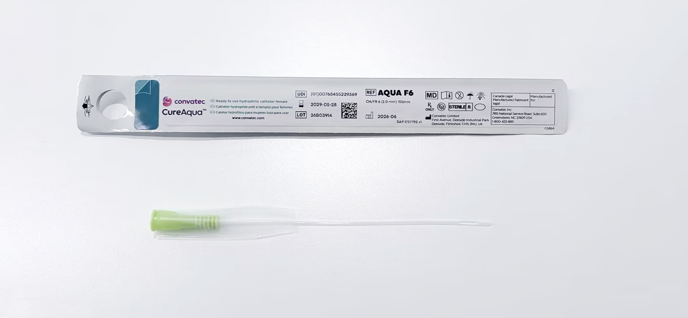 Cure Aqua Female Hydrophilic Catheter, 6 fr 51AQUAF6