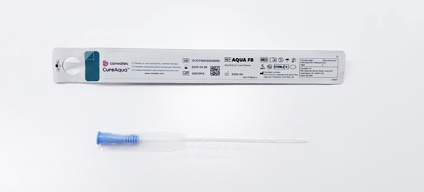 Cure Aqua Female Hydrophilic Catheter, 8 fr 51AQUAF8