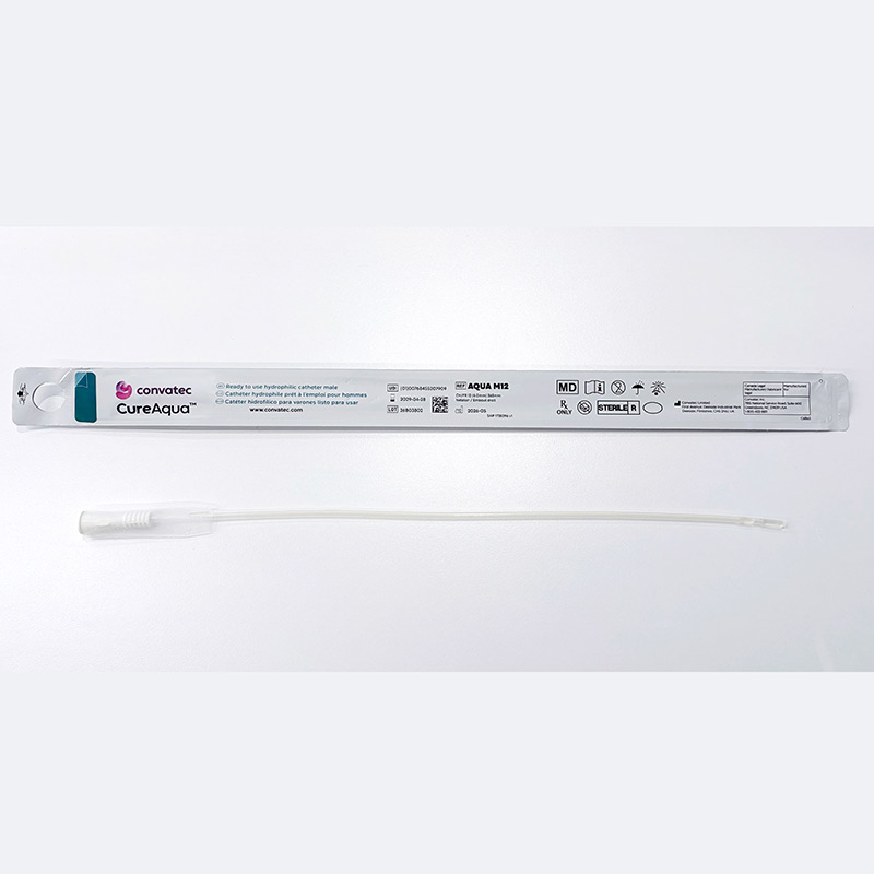 Cure Aqua Male Straight Hydrophilic Catheter, 12 fr 51AQUAM12
