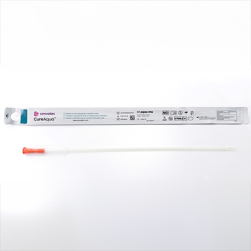 Cure Aqua Male Straight Hydrophilic Catheter, 16 fr 51AQUAM16