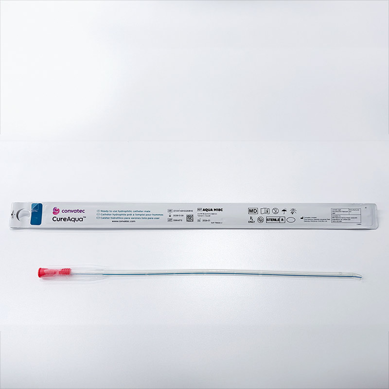 Cure Aqua Male Coude Hydrophilic Catheter, 18 fr 51AQUAM18C