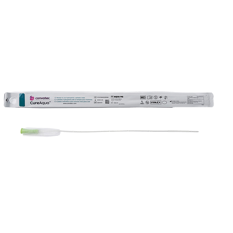 Cure Aqua Male Straight Hydrophilic Catheter, 6 fr 51AQUAM6