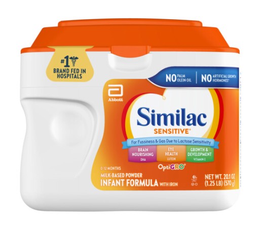 Similac Sensitive Powder, Unflavored, 20.1 oz Container 5268082