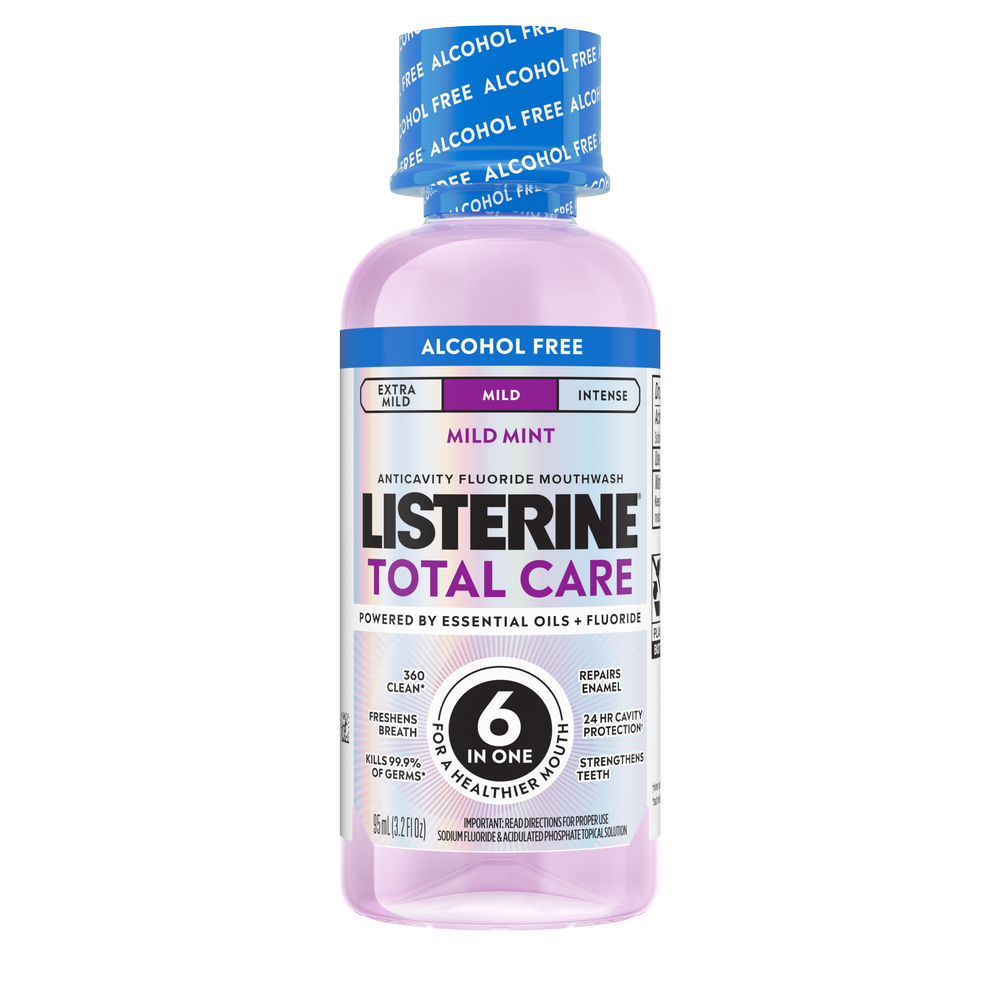 Listerine Total Care Alcohol Free Mild Mouthwash, Mild Mint, 3.2 fl. oz/95 mL 5330668