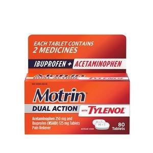 Motrin Dual Action with Tylenol Caplets, 80 ct 5331180