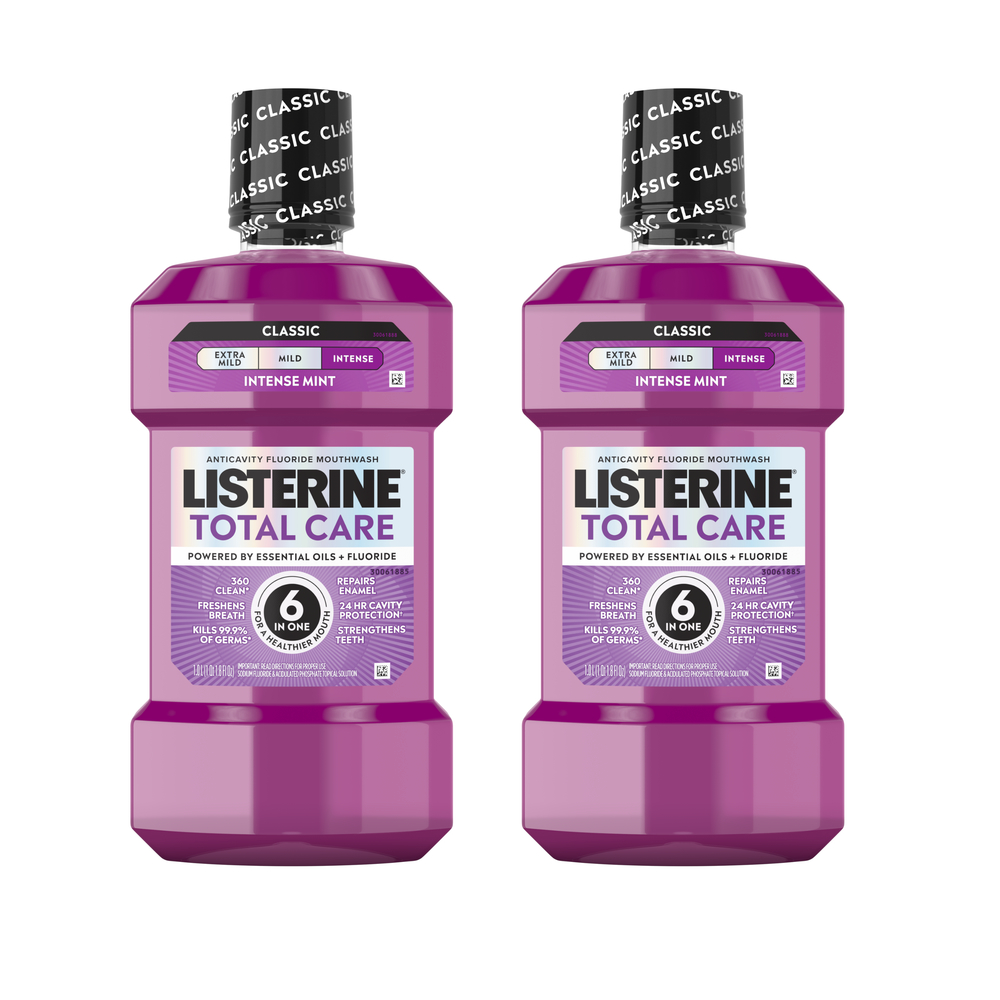 Listerine Total Care Intense Anticavity Mouthwash, Intense Mint, 2.7 oz, 2 pack 5335270