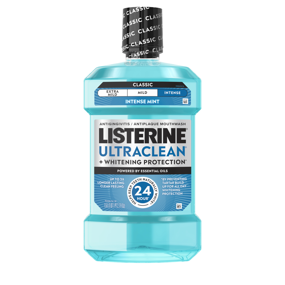 Listerine Ultraclean Intense Antiseptic Mouthwash + Whitening Protection, 2.7 oz 5342266