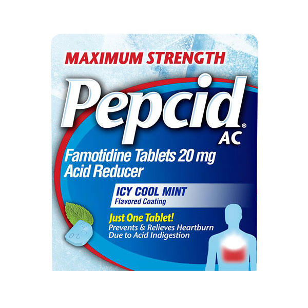 PEPCID AC Maximum Strength Tablets, 20 mg, Icy Cool Mint, 40ct 5348794000