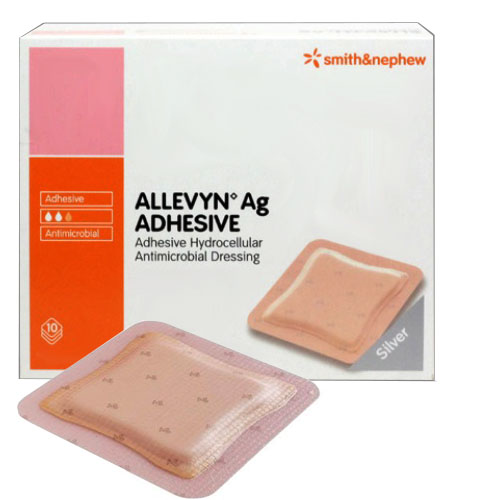 ALLEVYN Ag Adhesive Absorbent Silver Hydrocellular Dressing 3" x 3" 5466020970