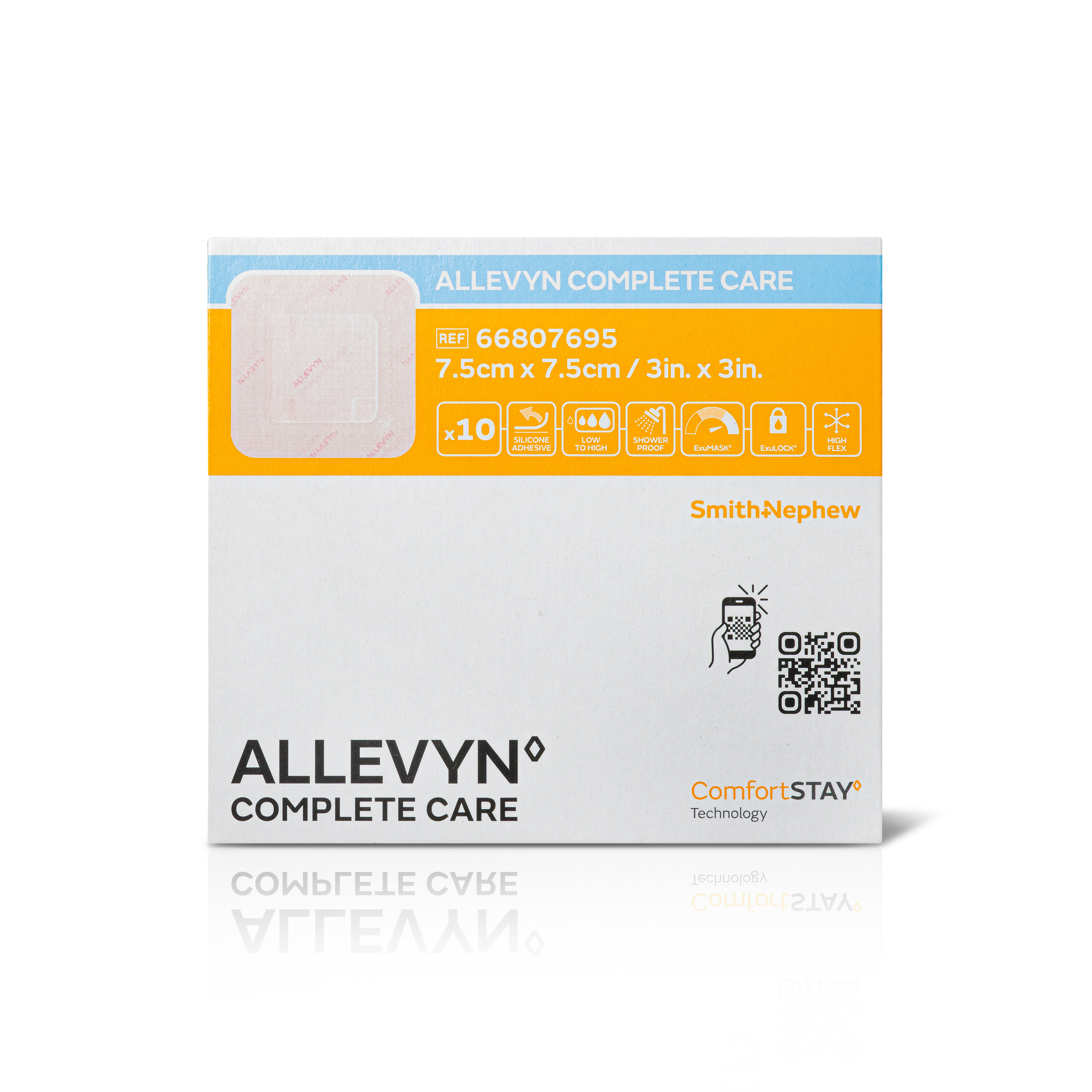 ALLEVYN Complete Care Foam Dressing, 3" x 3" 5466807695