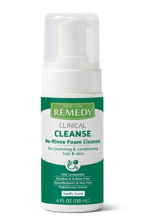 Remedy Clinical No-Rinse Foam Cleanser, Vanilla Scent, 4oz 60MSC092104