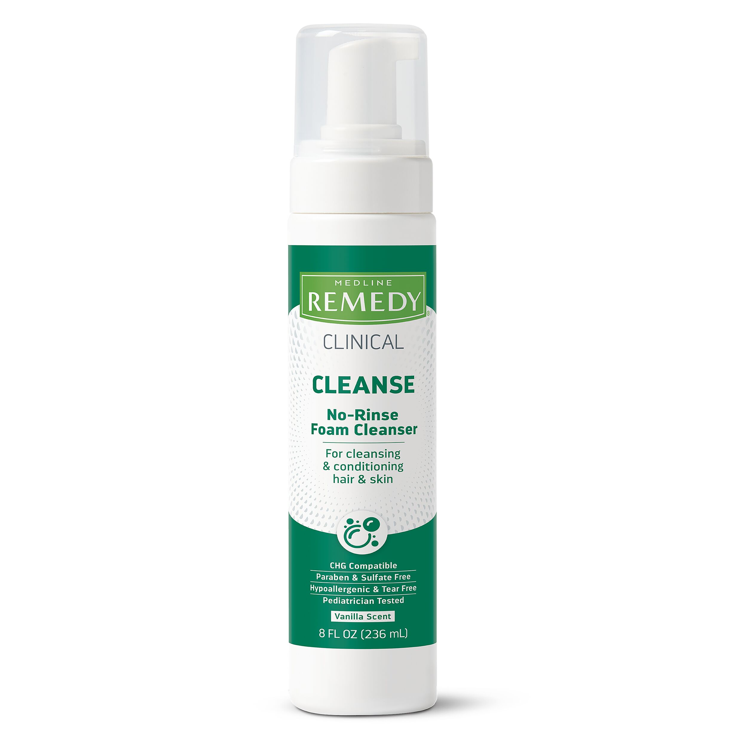 Remedy Clinical No-Rinse Foam Skin Cleanser, Vanilla Scent, 8 oz 60MSC092108