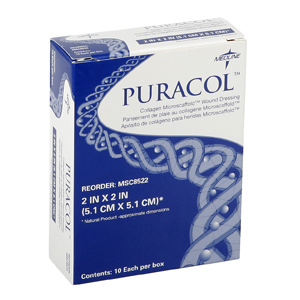 Puracol Collagen Dressing 2" x 2", Sterile 60MSC8522