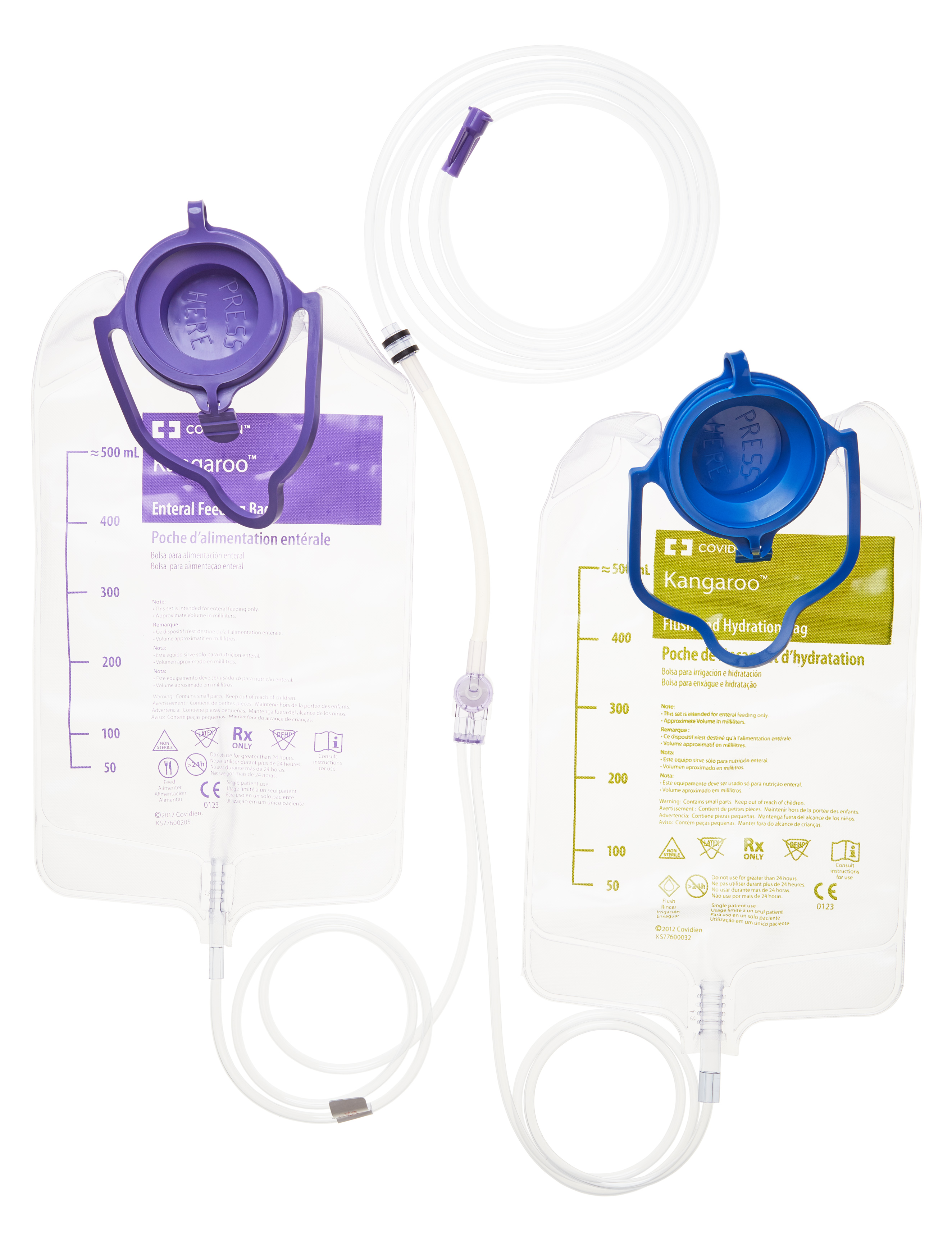 Kangaroo ePump/Joey Feeding Set with ENFit Connector, 500 mL Flush Set 61674668
