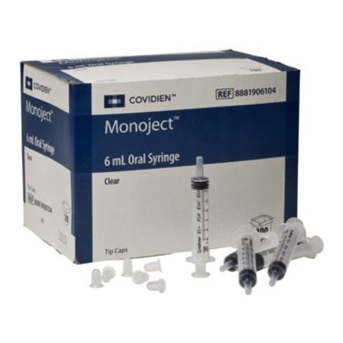 Monoject Oral Medication Syringe 6 mL, Clear (100 count) 61906104