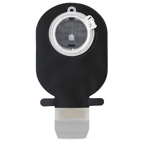 SenSura Mio Click EasiClose WIDE Outlet Drainable Pouch, Maxi, Black with Window, with Filter, Red 6219761