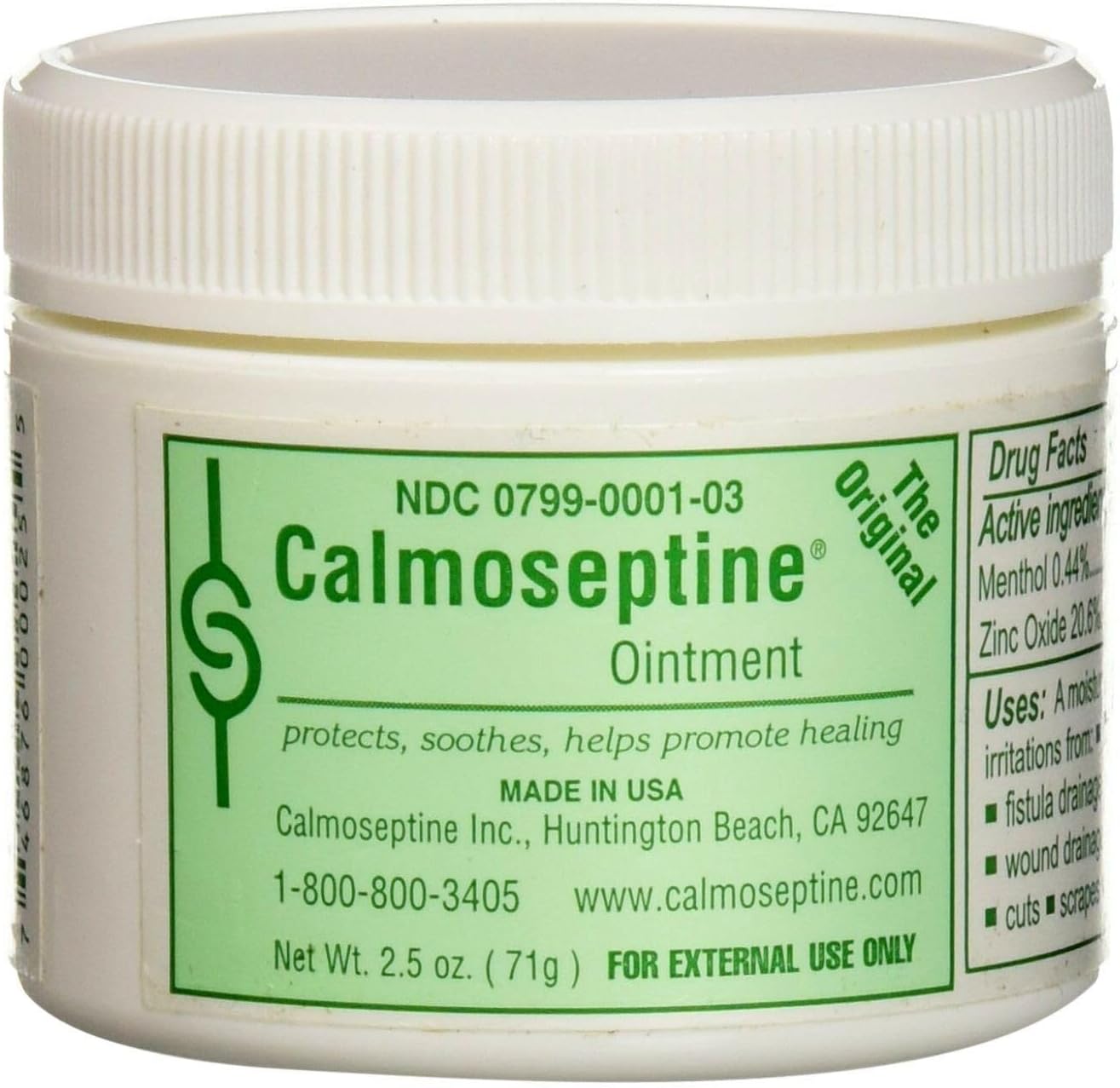 Calmoseptine Moisture Barrier Ointment, 2.5 oz. Jar 6416799000103