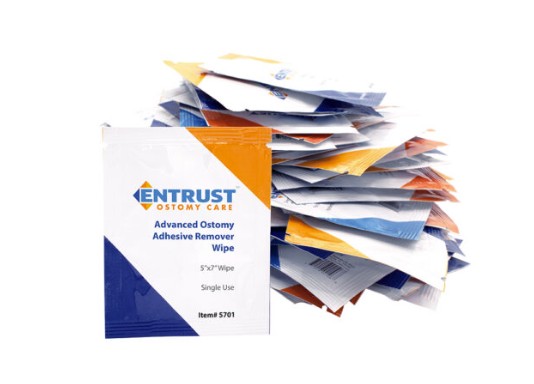 Entrust Ostomy Adhesive Remover Wipes, 50 Count, 5 x 7 655701