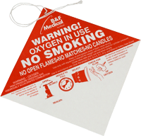 No Smoking Warning Sign (Caution Oxygen) 100/Pk BF66099