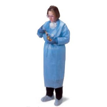 ChemoPlus Poly-Coated Impervious Gowns  Blue  Large 68CT5503
