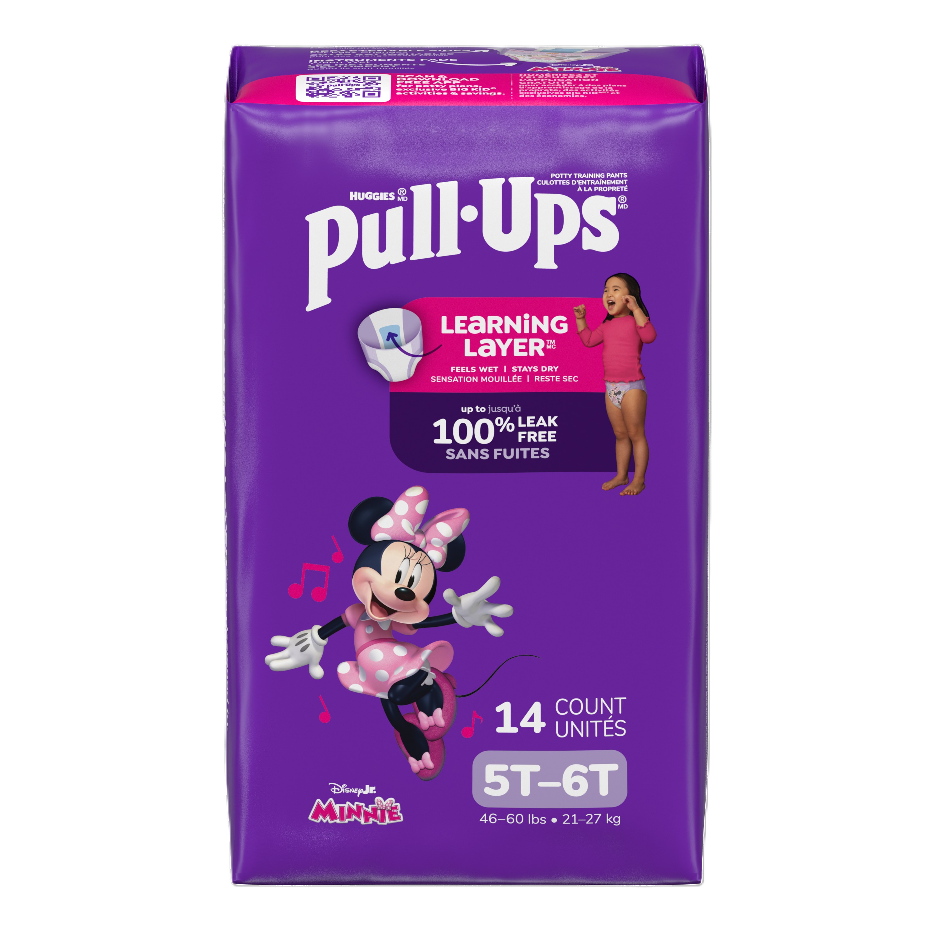 Pull-Ups Learning Designs Training Pants, Girl's, 5T-6T, Jumbo Pack, 14 ct 6954850