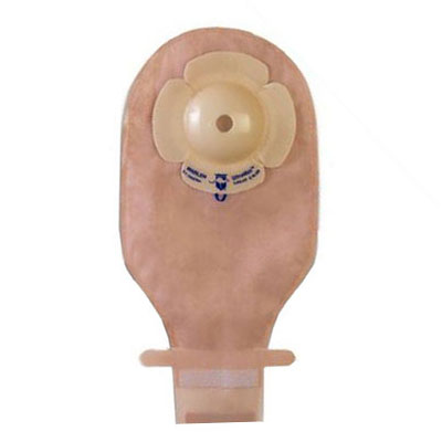 Ultramax Deep Drainable Pouch Aquatack Barrier and Kwick-Klose II Fastener 1-1/8" Pre-Cut Stoma Opening, Opaque 7253629
