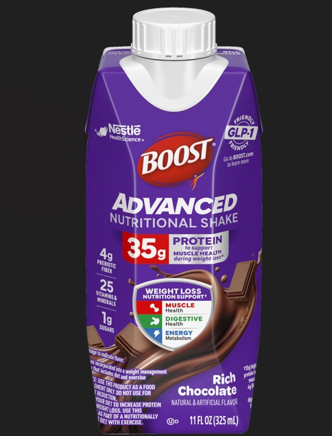 Boost Advanced Nutritional Shake, Rich Chocolate, 11 fl oz Carton, Retail 8541679683767