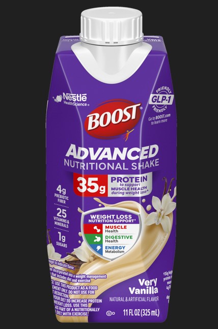 Boost Advanced Nutritional Shake, Very Vanilla, 11 fl oz Carton, Retail 8541679963678