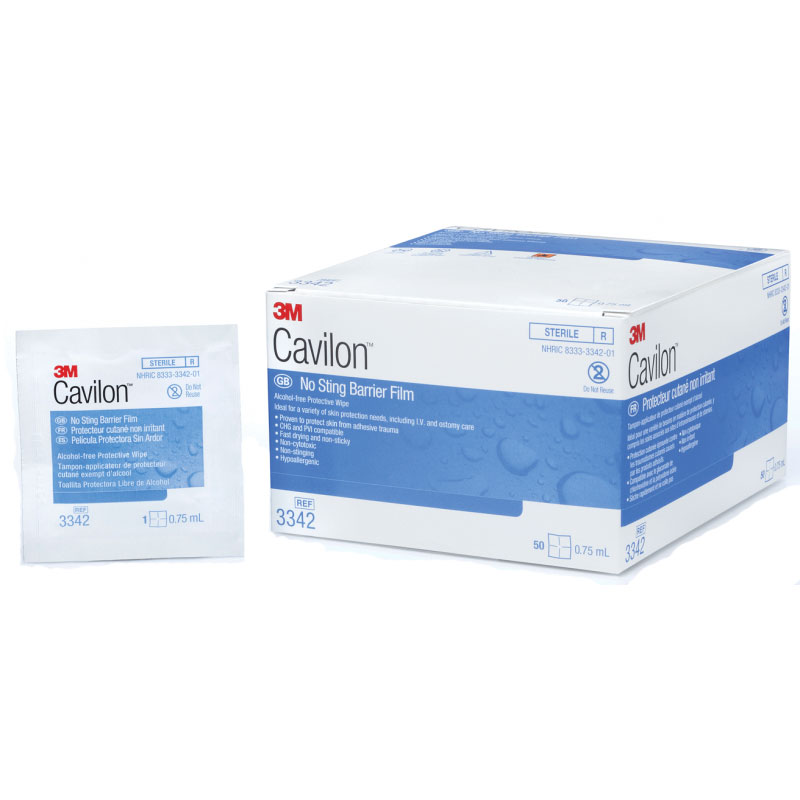 3M Cavilon No Sting Barrier Film, .75ml Wipes, Alcohol-Free 883342