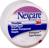 Nexcare Transpore Plastic Hypoallergenic Porous Tape 1" x 10 yds. 88527P1