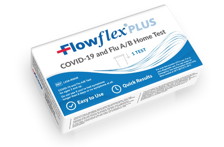 Flowflex Plus COVID -19 and Flu A/B Home Test, (2 count) ABL03AR0745