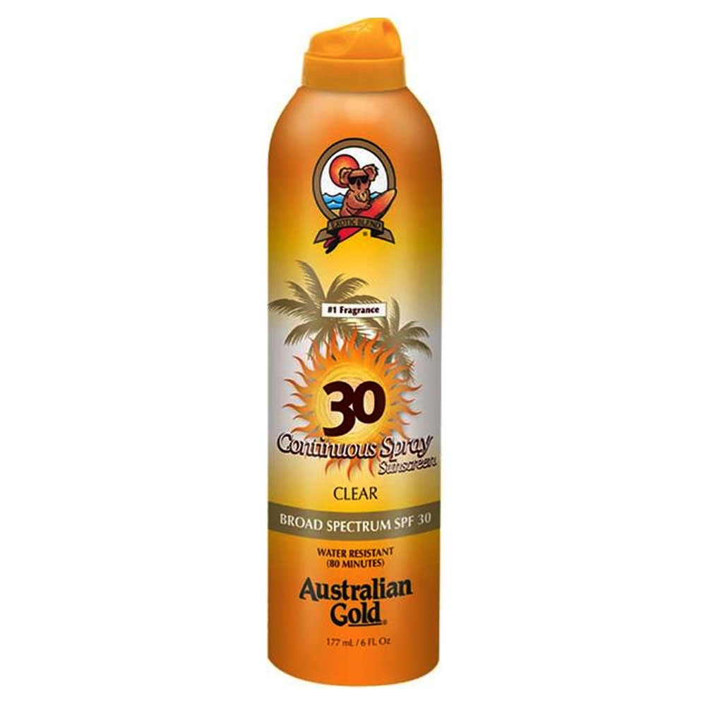 Australian Gold  SPF 30 Continuous Spray, Clear, 6 ounce AUSA70578