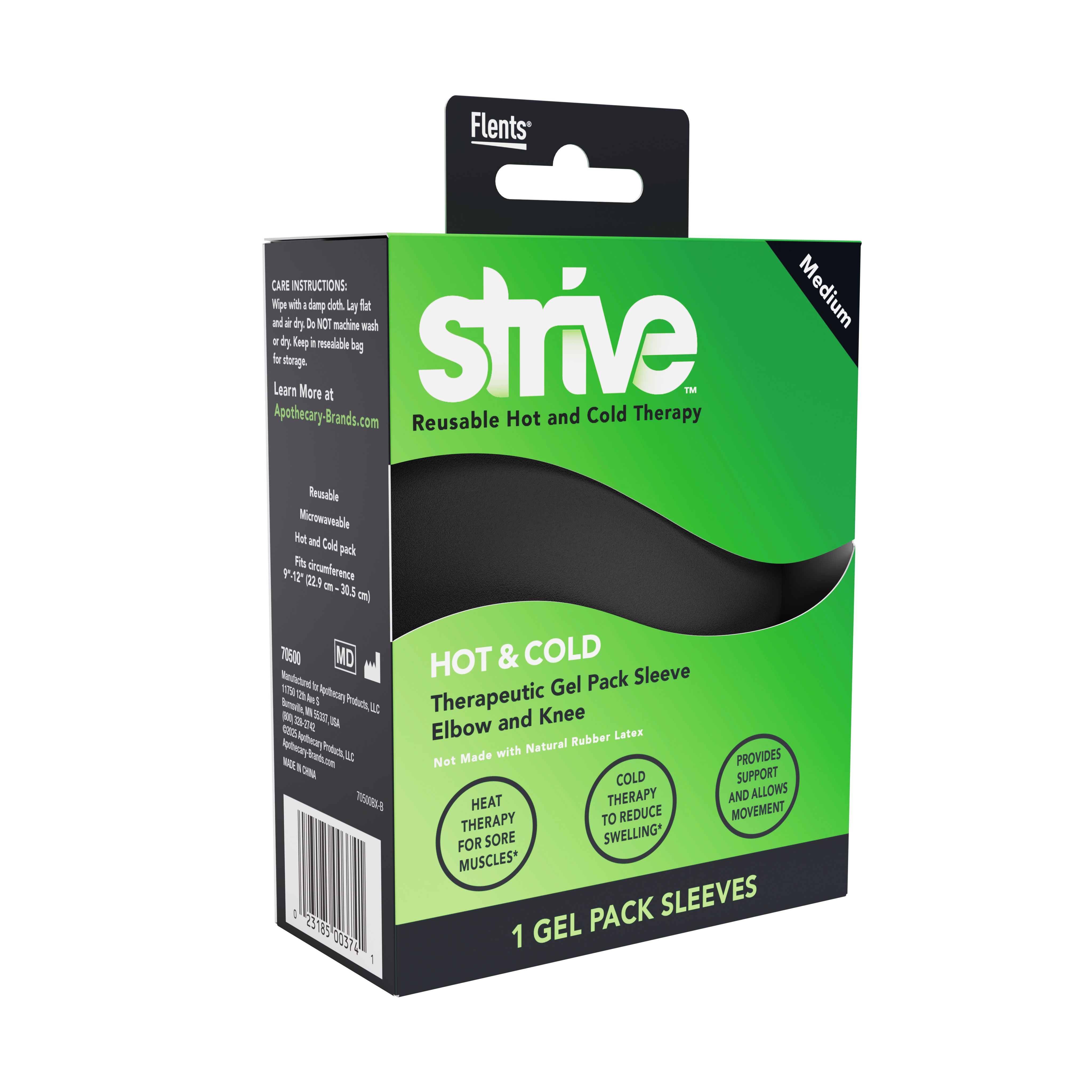 Strive Hot and Cold Gel Pack Sleeves, Elbow and Knee, Medium AY70500