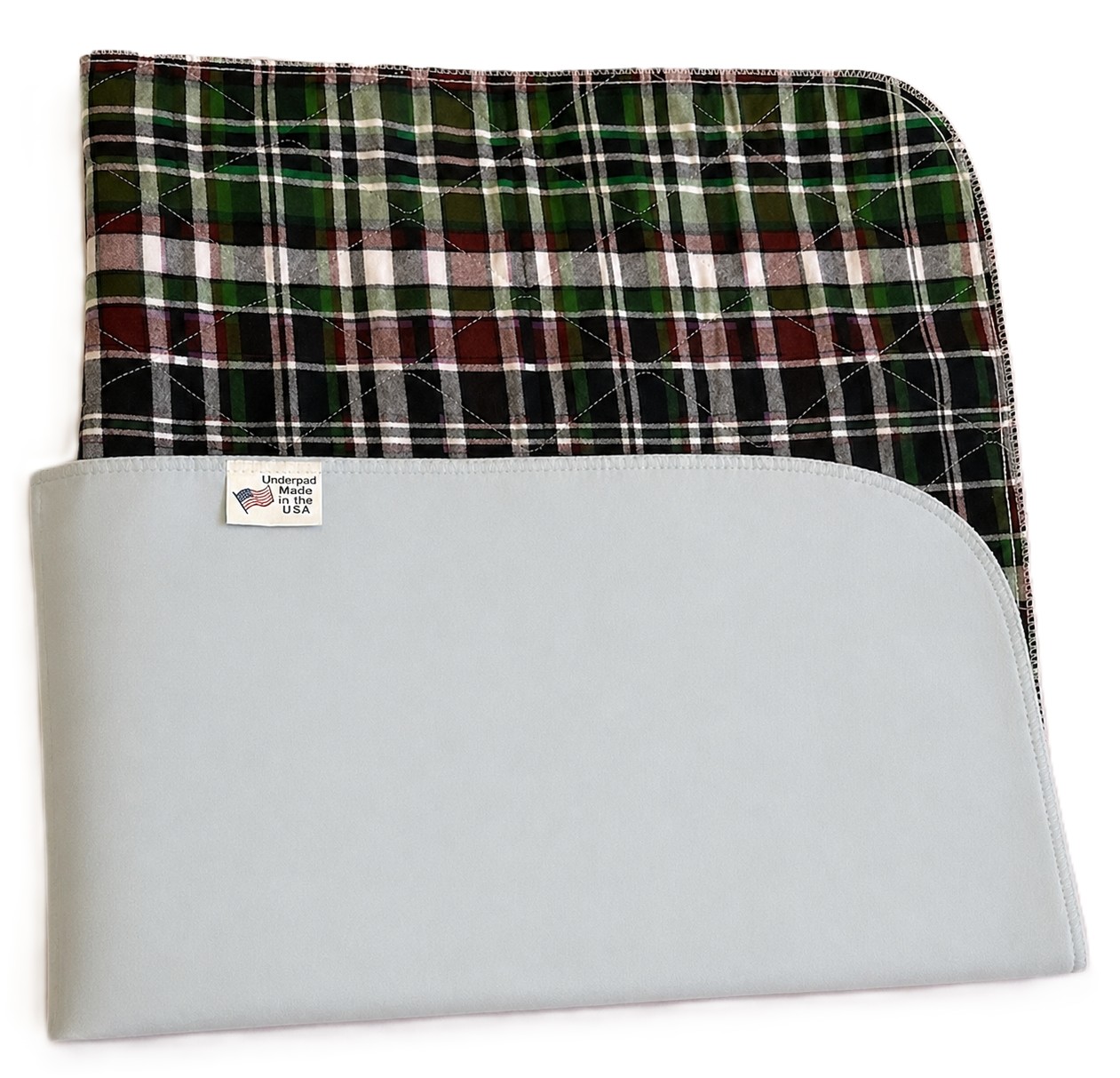 Beck's Classic Highland Reusable Underpad, Blue Plaid Nap Blue Vinyl, 34" x 36" BCK7136PNAPBL