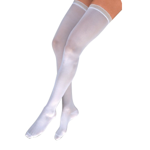 BSN Jobst&reg; Unisex Anti-Embolism/GP Knee-High Seamless Elastic Stockings Large/Long, Open Toe, White BI111411