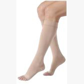 Relief Knee-High with Silicone Band, 20-30, Large, Open Toe, Beige BI114749