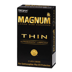 Trojan Magnum Thin Condom Lubricated, Large BX64614