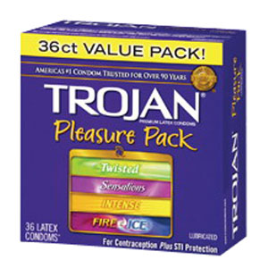 Trojan Pleasure Pack Lubricated Condom (3 Count) BX95321