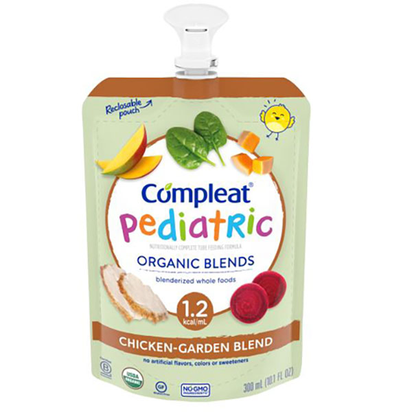 COMPLEAT Pediatric Organic Blends, Chicken-Garden Blend, 10.1 oz Pouch - REPLACES CR4390084642 CR4390058028
