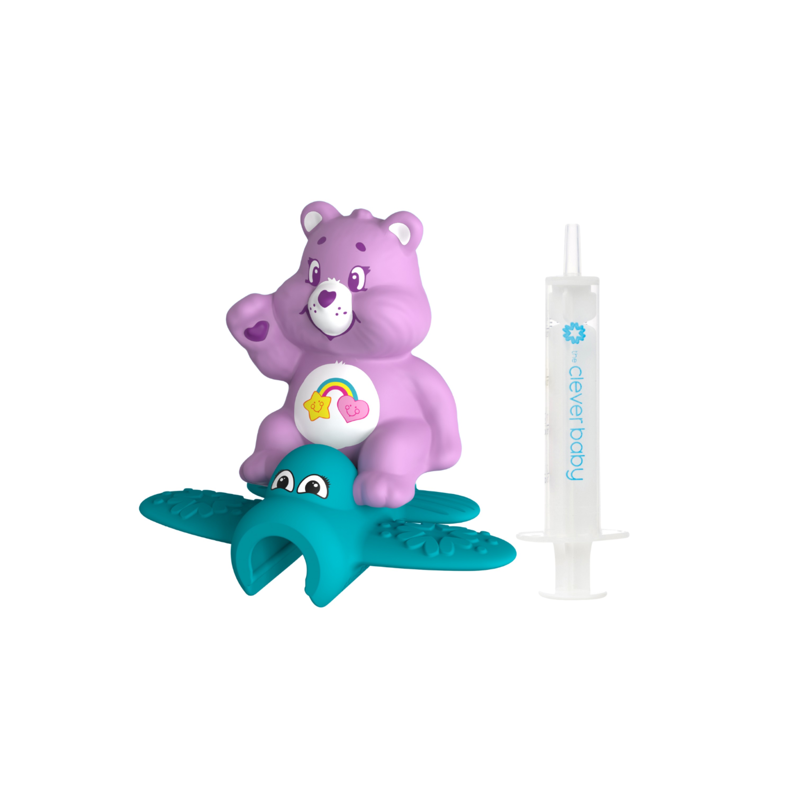 Care Bears Best Friend Bear Teether & Dispenser Duo by The Clever Baby, 10mL CVB850058895215