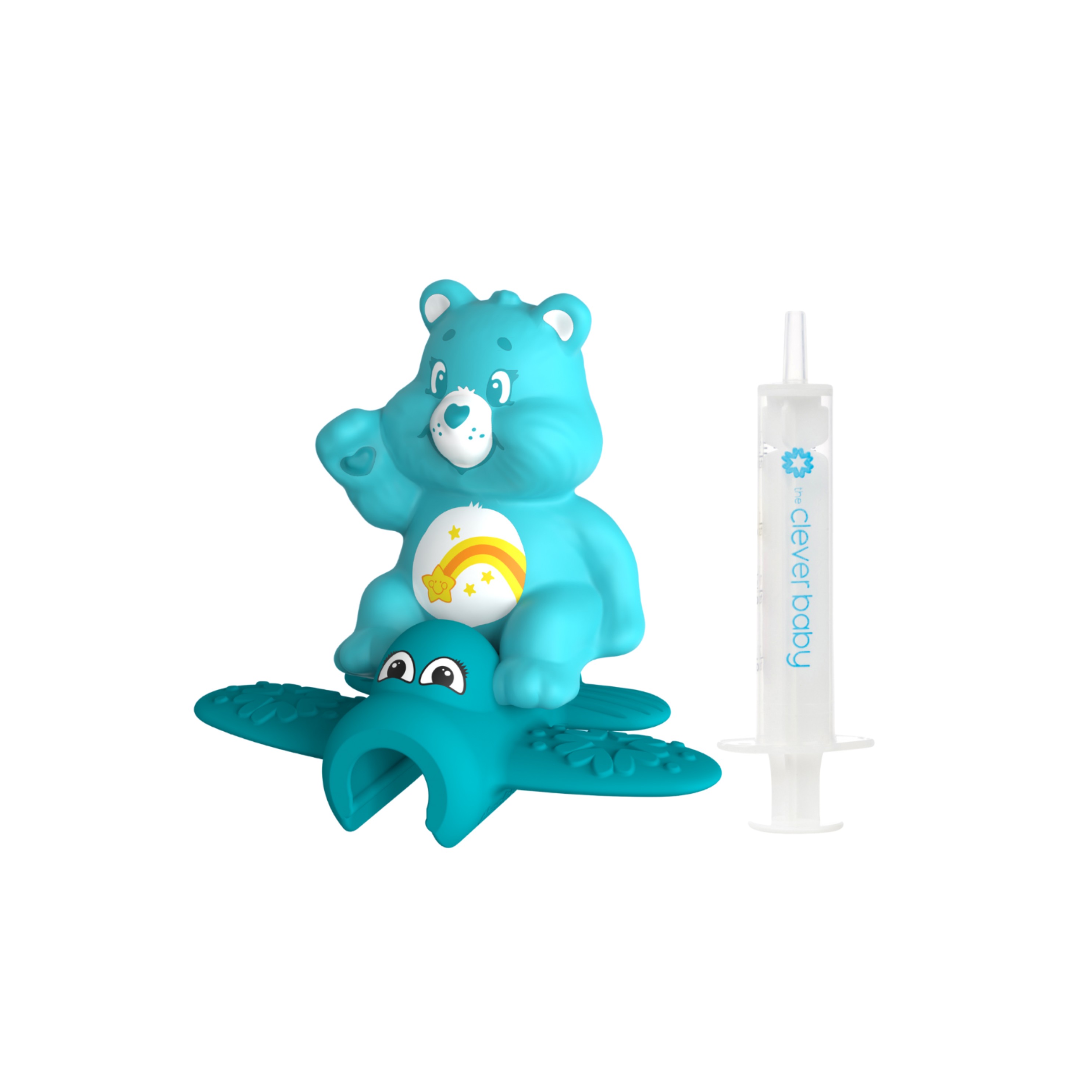 Care Bears Wish Bear Teether & Dispenser Duo by The Clever Baby, 10mL CVB850058895567
