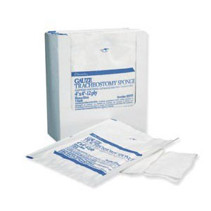 Non-Woven Sterile Tracheostomy/Drain Sponge 2" x 2", 6-Ply DE84918