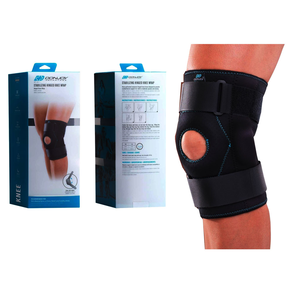 DonJoy Advantage Sport Stabilized Hinged Knee Wrap, Large/XLarge