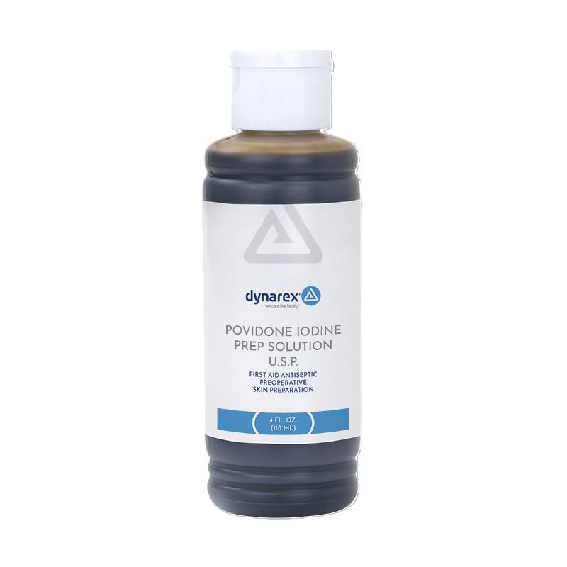 Dynarex Povidone Iodine Prep Solution 10% USP, 4 oz. Bottle DX1413