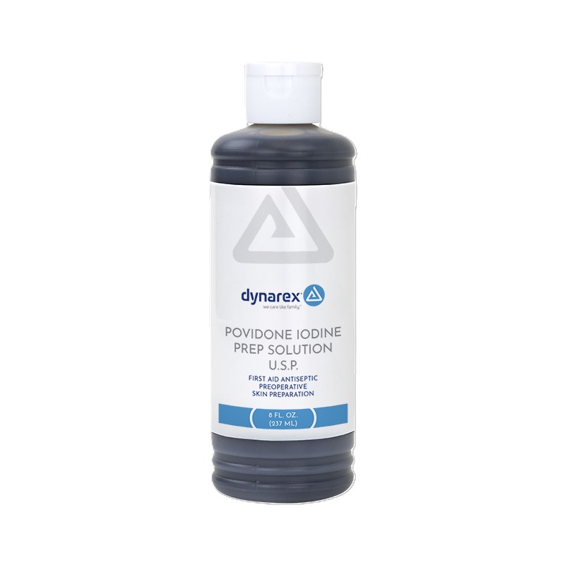 Dynarex Povidone Iodine Prep Solution 10% USP, 8 oz. Bottle DX1414