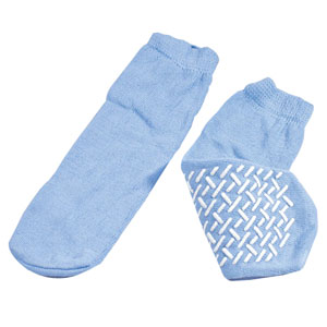 Soft Sole Slipper Socks, Large, Sky Blue DX2182